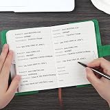 WEMATE Password Book with Lock 600+ Entries Alphabetical Tabs Grass Green view 8