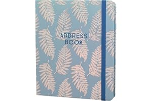 Boxclever Press Large Address Book. Address Book with Alphabetical Tabs and 432 Spaces. Hardcover Address Books with Change of Address Labels, Birthday & Christmas Card Sections. 8.5 x 7.5ins