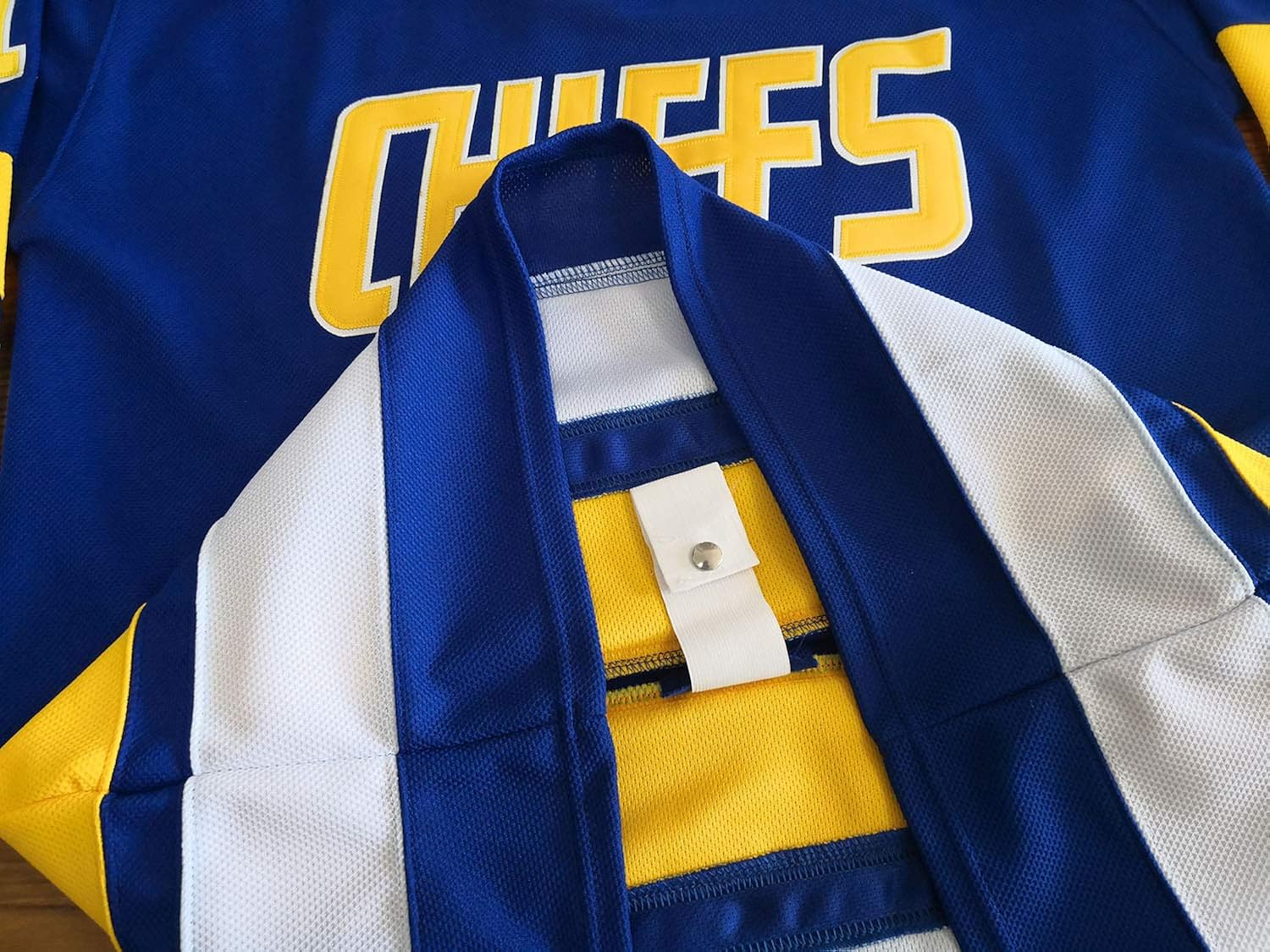 Men Hanson Brothers Jersey,Charlestown Chiefs 16 Jack 17 Steve 18 Jeff Slap Shot Movie Ice Hockey Jersey Stitched Blue White: Clothing