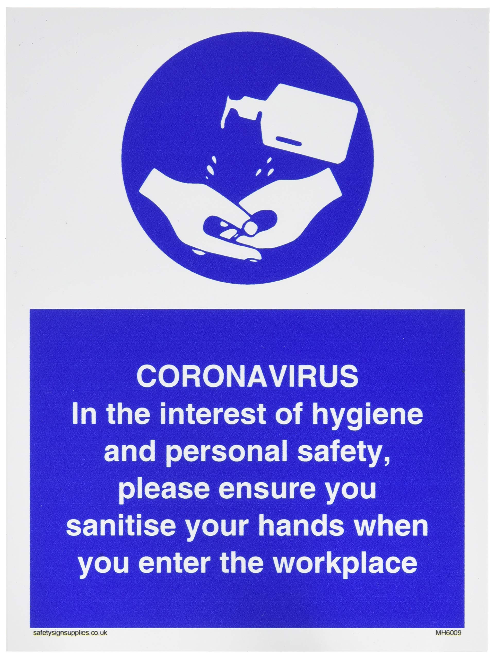 CORONAVIRUS In the interest of hygiene and personal safety, please ensure you sanitise your hands