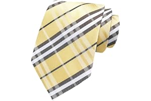 MENDENG Men's Classic Necktie Jacquard Woven Ties for Men Formal Business Ties Wedding Party Groomsmen Black Tie