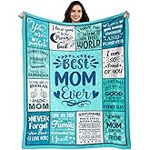 Valentines Day Blanket Gifts for Mom from Daughters Son - Mothers Day Birthday Gifts for Moms - Best Mom Ever Blankets - Unique Mother Birthday Present Ideas - to My Amazing Moms Blanket 50"X60"