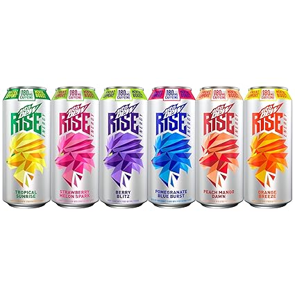 Amazon Com Mtn Dew Rise Energy Drink 6 Flavor Variety 16 Oz Cans 6fl Sampler Pack 12 Count Grocery Gourmet Food