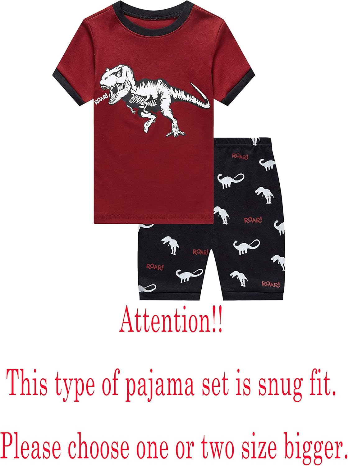 Family Feeling Shark Little Boys Shorts Set Pajamas 100% Cotton Clothes Toddler Kid: Clothing