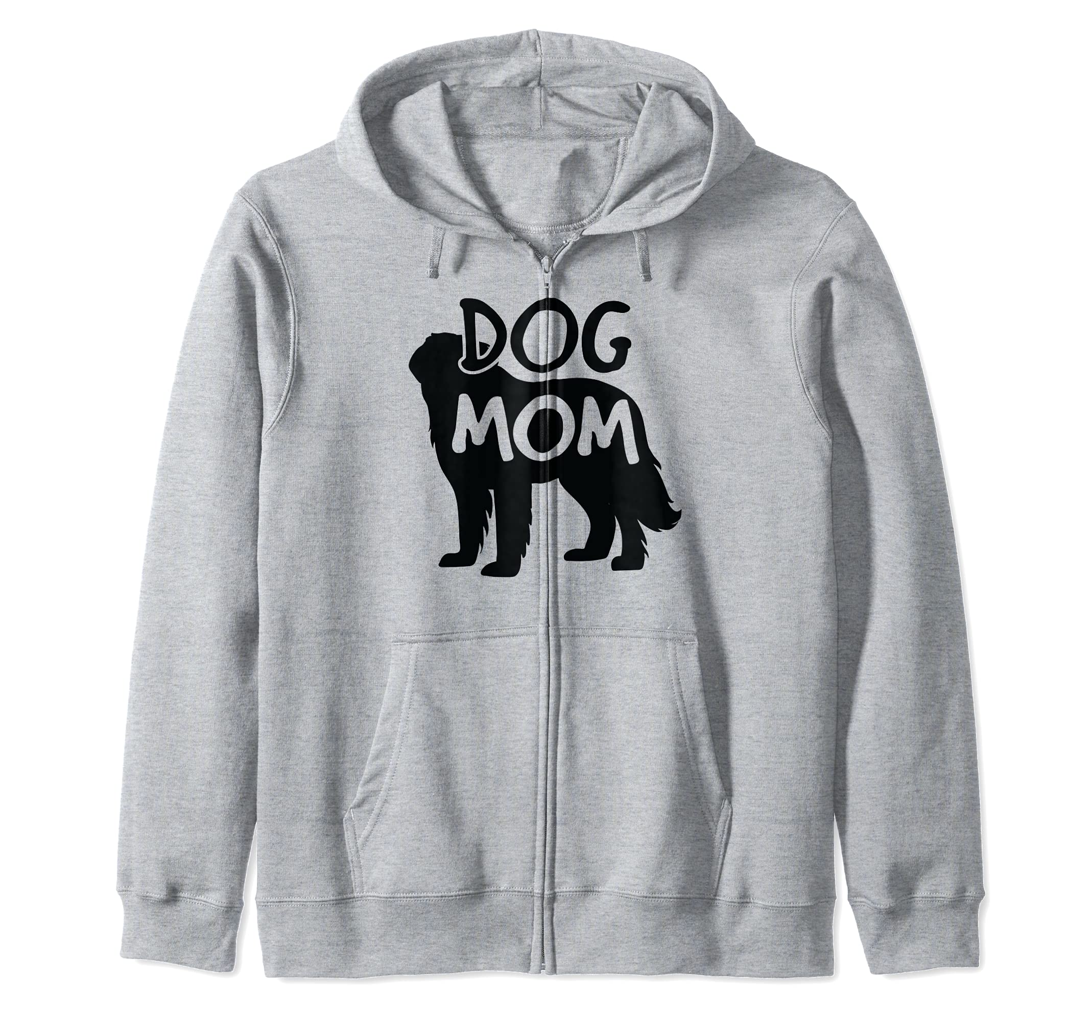 Best Dog Mom Woman Doggy Bark Bone Mothers Day Girl Female Zip Hoodie