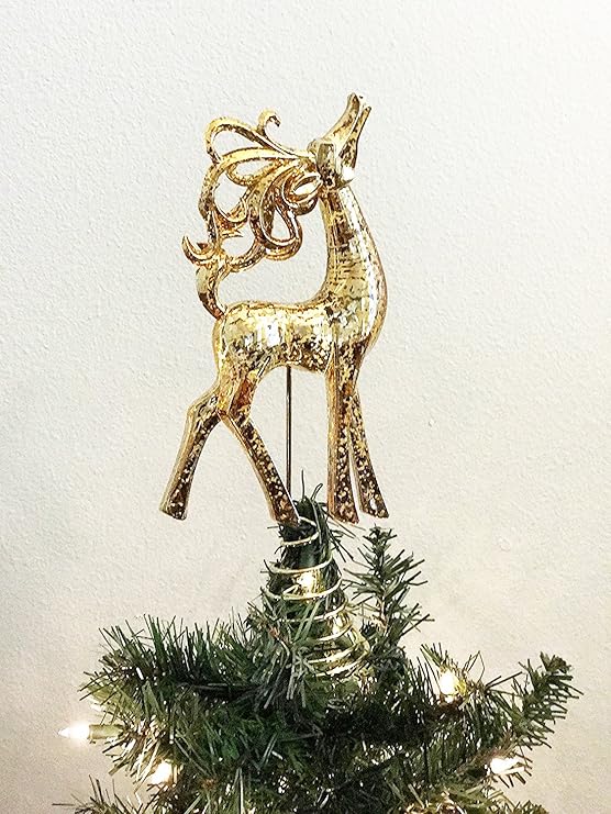 Amazon.com: Dazzling Decorative Holiday Reindeer Figurine with