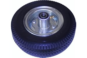 Mighty Lift 8” x 2.5” Hand truck wheel, Flat Free, Tubeless, 2.80/2.50-4 Poly Tire, 2-1/4" Offset Hub, 5/8" Precision Bearing, 350 lbs cap