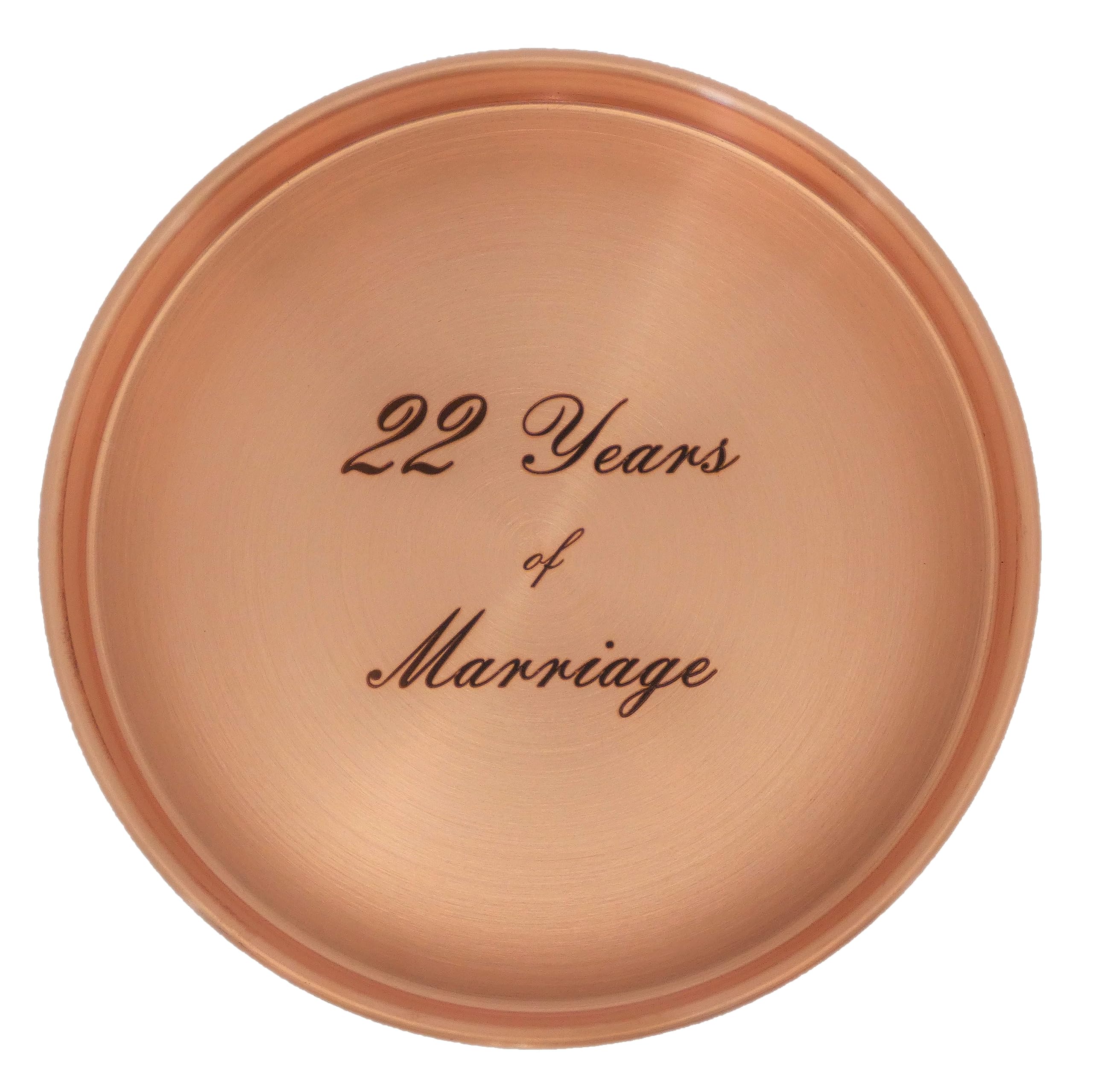 Keen Cactus Engraved Copper Bowl, 22nd Wedding Anniversary, 22 Years of Marriage, Gift for Husband, Wife, Couple