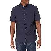 Hickey Freeman Men's Short Sleeve Button Down Regular Fit Shirt
