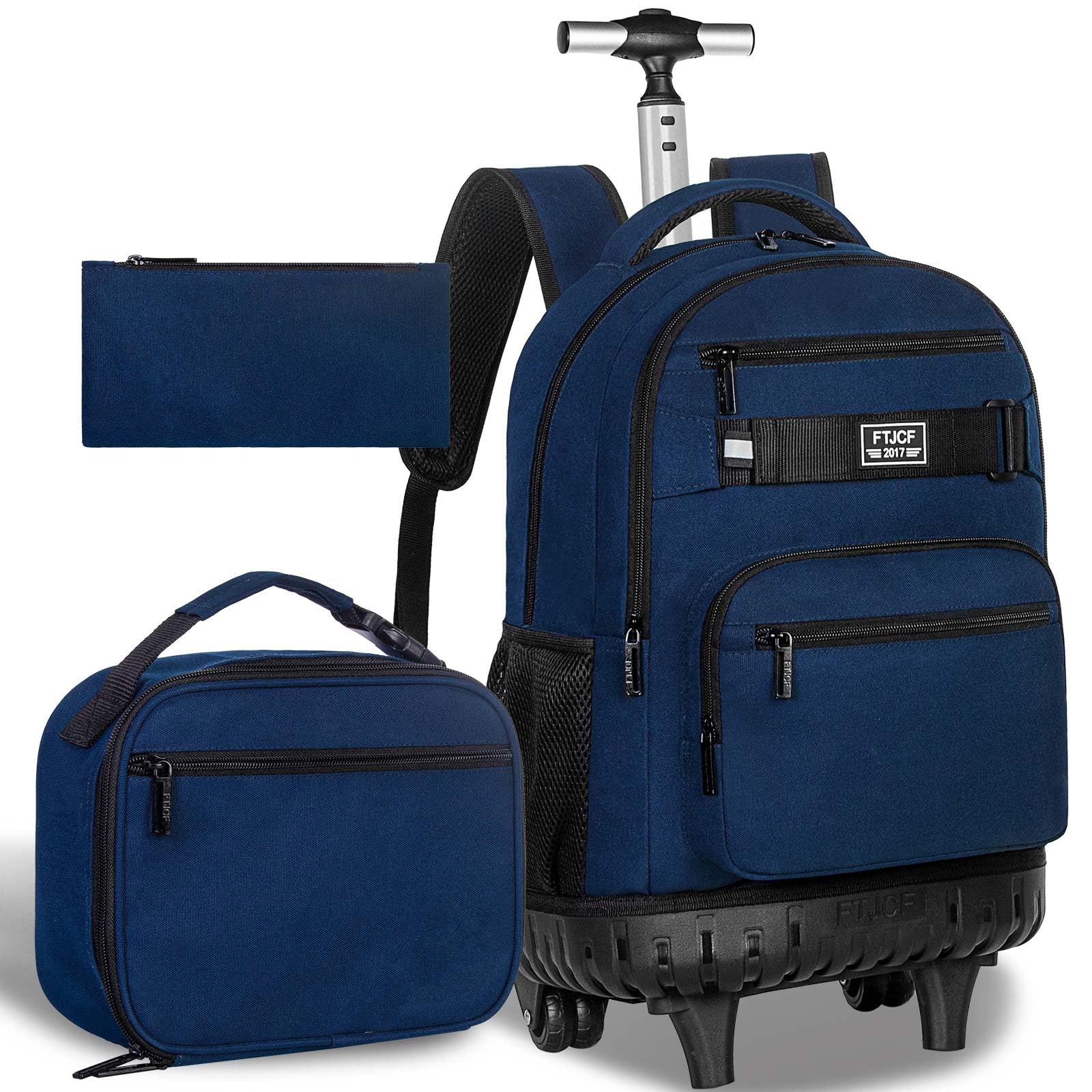 TXHVO 3PCS Rolling Backpack for Men, 21 Inches