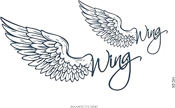 Tatouage Temporaire Femme Ailes Wing Ange Bleu Tatouage