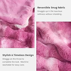 Cozy Bliss Faux Fur Throw Blanket for Couch, Fuzzy