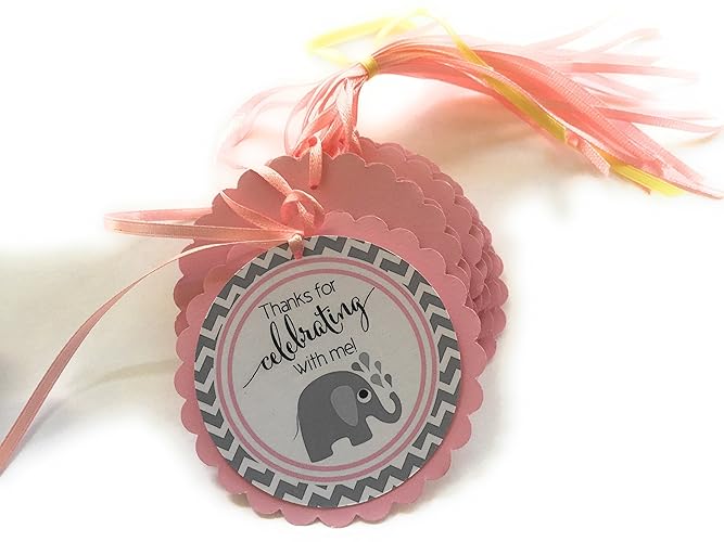 Amazon Com Thanks For Celebrating With Me Pink Elephant Baby Shower