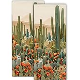 cromcu Vibrant Cactus Hand Towel for 2 Pack,Bath Hand Towels for Bathroom Decorative Soft Absorbent Dish Towels for Kitchen, Gym, Hotel, Spa Home Decor Gifts, 14.5x28 Inch