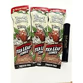 Blazy Susan Russian Cream Tea Leaf Cones King Size 3 Packs | Tobacco Free, Real Black Tea, Resealable Pouch, Includes DeLaCruzV Tube, 2 Cones per Pack