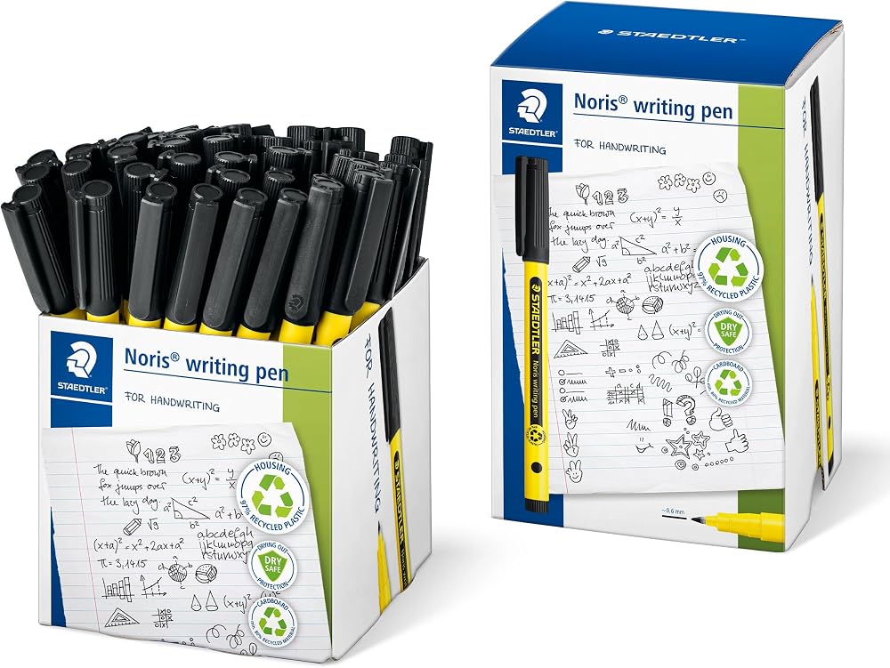 STAEDTLER Noris Handwriting Pen Black Pack of 50 0.6 mm 307-9 CT50