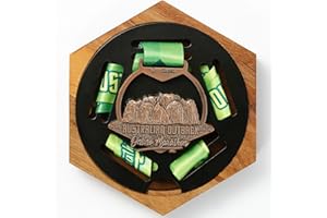 JupDec Medal Hanger Display Honeycomb Wooden Hexagon for Wall, with Strong Magnets & Black Round Iron Medal Holder for Sports Marathon Gymnastics, 1 Pack