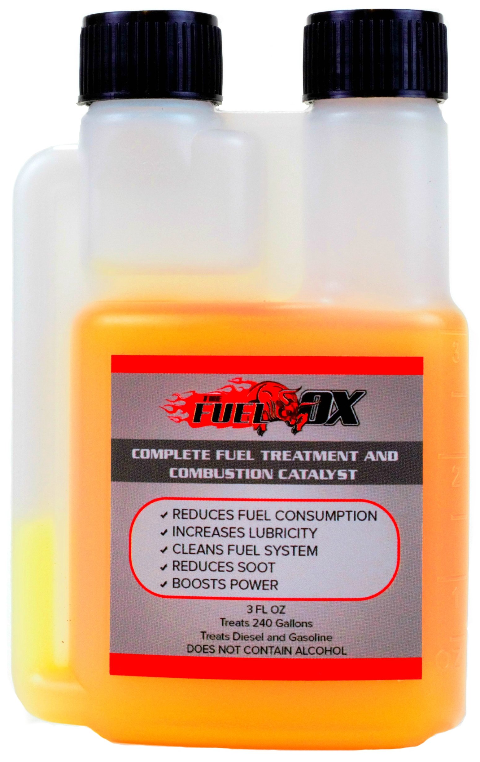 Fuel Ox Complete Fuel Treatment and Combustion Catalyst - Fuel Additive For Gas or Diesel - Lubricates, Increases Mileage, and Decreases Regens - For Personal or Commercial Vehicles -3oz Bottle