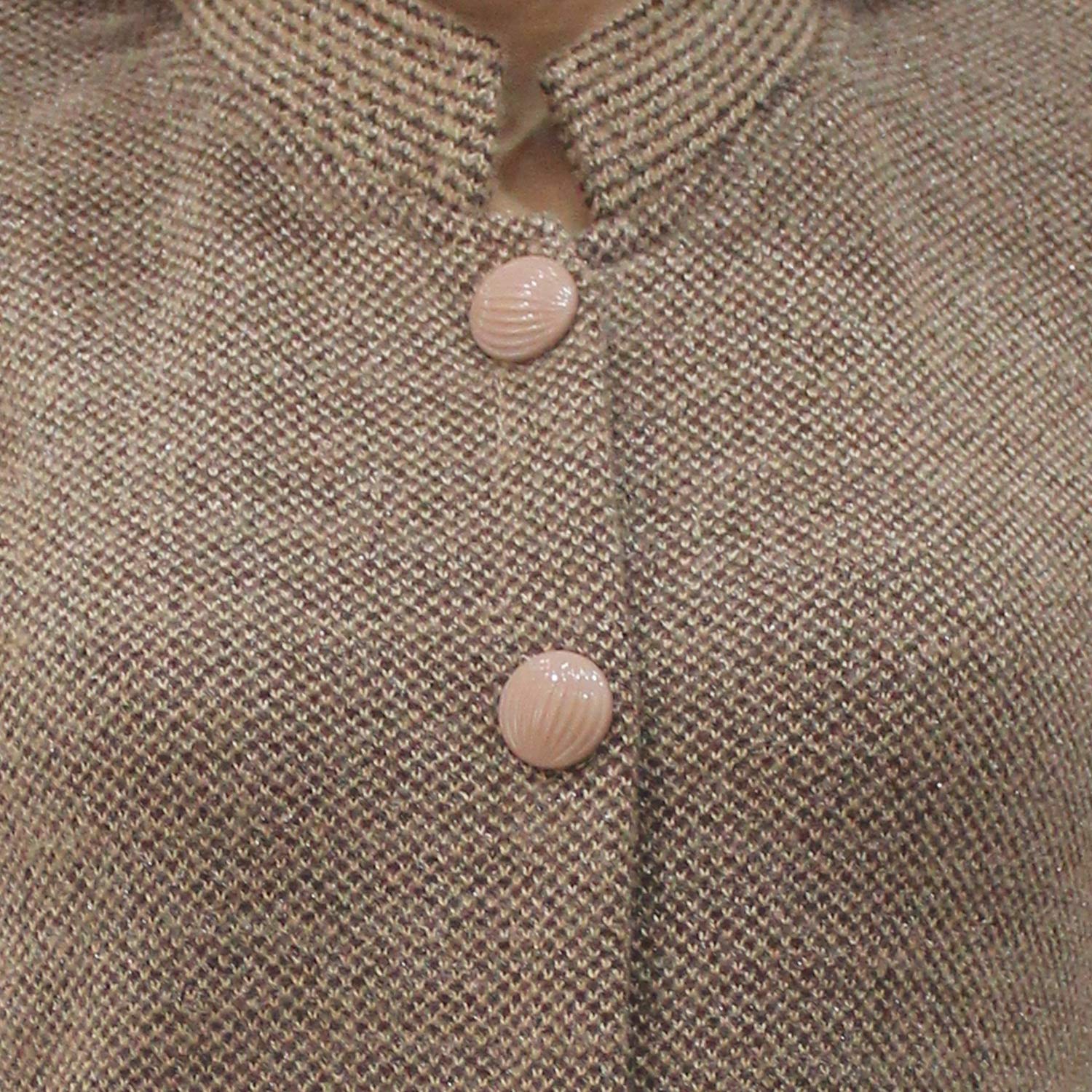 matelco womens woollen brown buttoned cardigan/coat with pockets