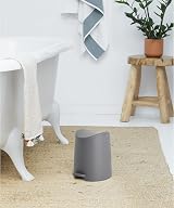 TATAY 3L Bathroom Bin with Pedal Grey Plastic Durable Compact 19x21.8x22.1 cm view 4