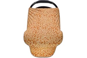 Hooyax Infant Car Seat Cover for Mom Baby, 6 in 1 Multi-Use Cover for Nursing, Breastfeeding, Carrier, Stroller, High Chair, Shopping Cart Lounger Canopy Ultra Soft and Stretchy