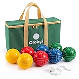 Crobyi Bocce Balls Set, 90mm Regulation Size and