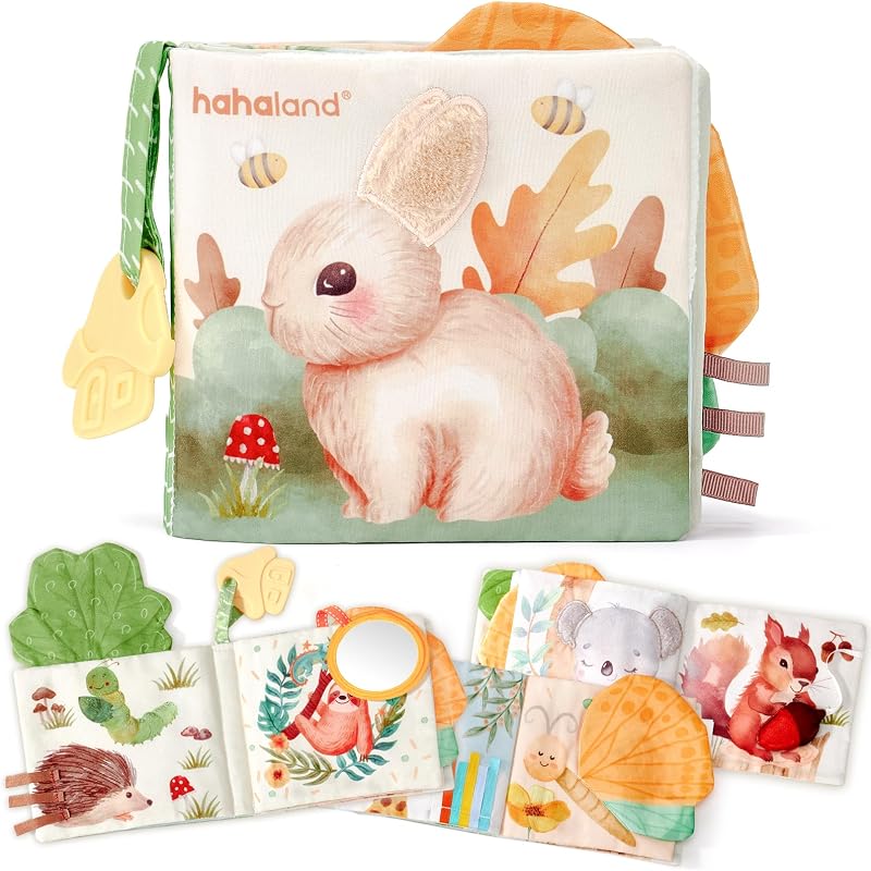 hahaland Baby Toys Soft Cloth Book Peek-a-Boo Forest 0-6 Months
