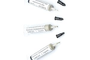 TechDiamondTools Kit of 3 Diamond Polishing Compound Polishing Paste USA Made 3000 5000 14000 Grit for Marble Glass Metal Rock Jewelry Resin Silver Gemstone with High Concentration of Diamond Powder