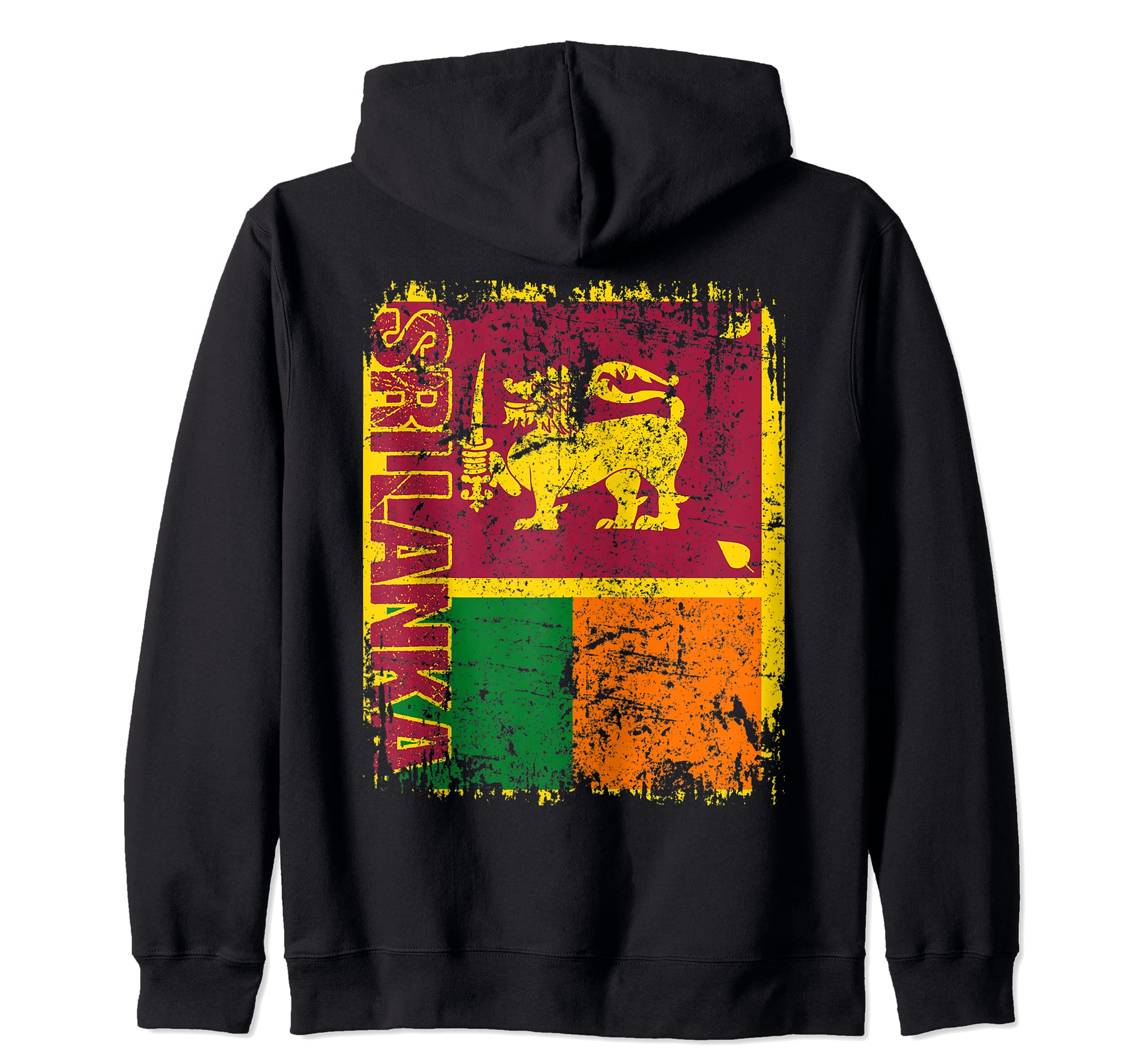 SRI LANKA Flag Vintage Distressed SRI LANKA Zip Hoodie