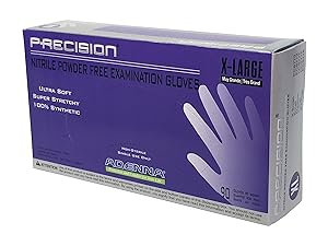 Adenna Precision 4 mil Nitrile Powder Free Exam Gloves (Violet, X-Large) Box of 90