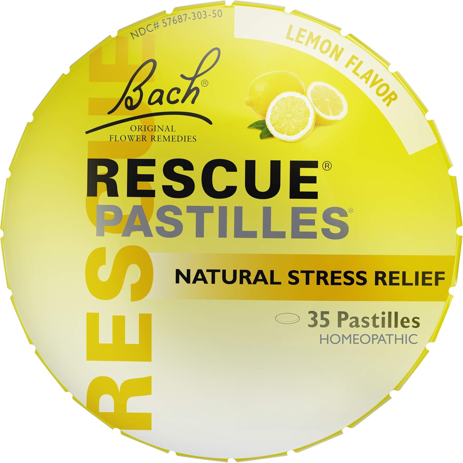 RESCUE PASTILLES, Homeopathic Stress Relief, Natural Lemon Flavor - 35 Pastilles, 1.7 Ounce: Health & Personal Care