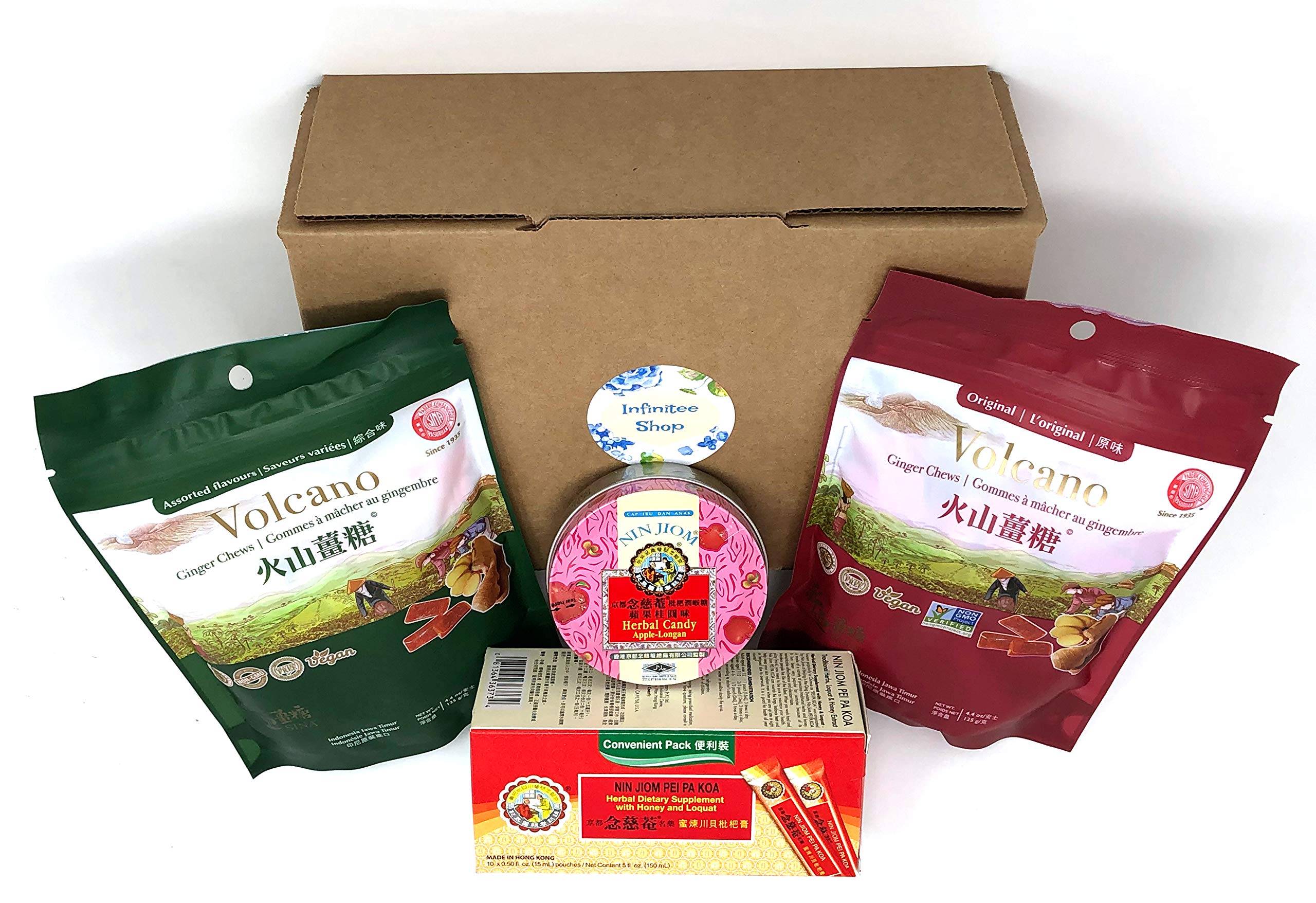 Buy Volcano Ginger Chews & Nin Jiom Pei Pa Koa (Convenient Pack) with