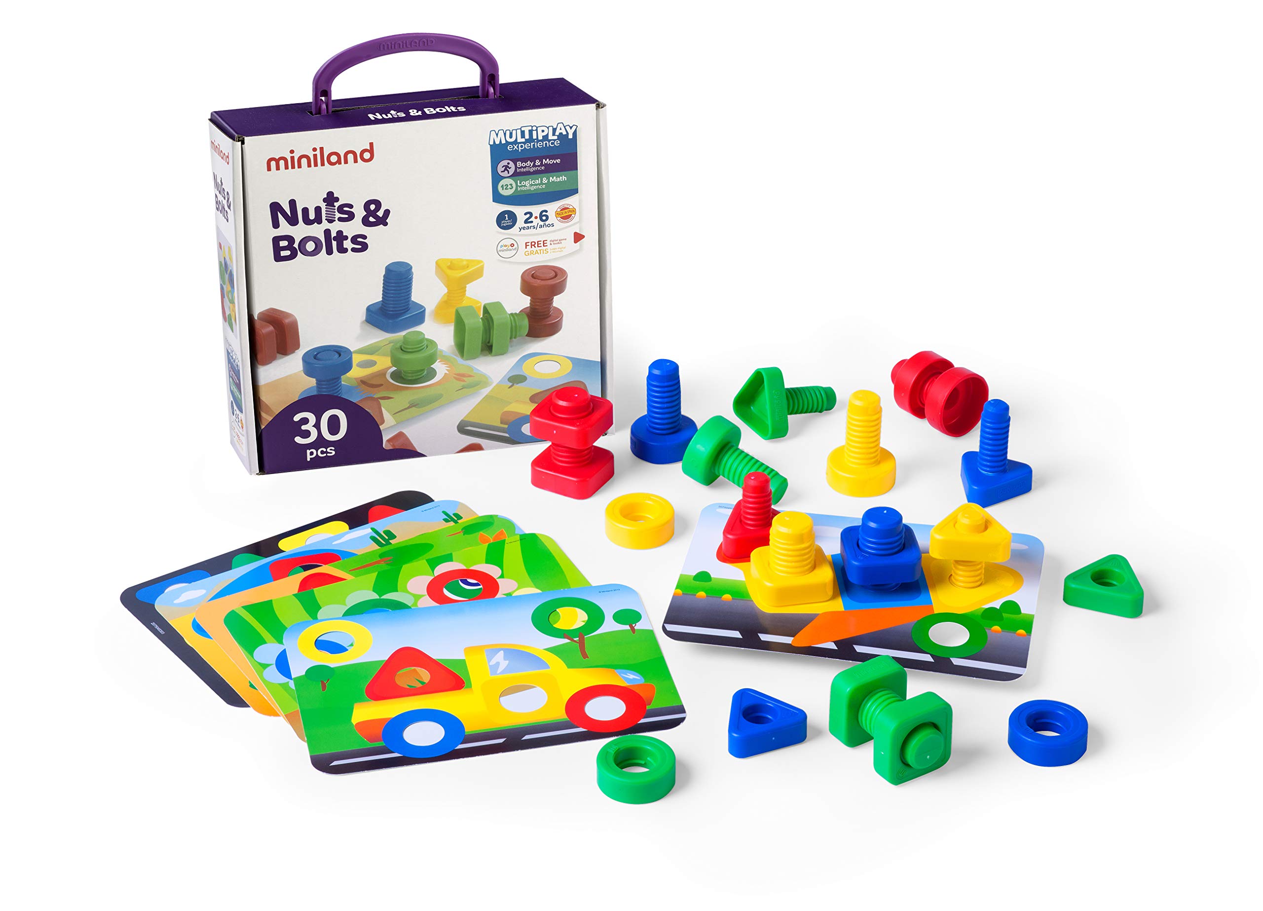 Miniland Nuts and Bolts 24 pieces & 6 activities 45303