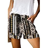 ONLYSHE Womens Casual Drawstring Shorts Summer Elastic Waist Shorts Pocketed Pants