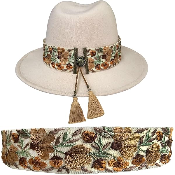 Amazon.com: Hat Band Ivory Beige Country Lace Crochet 