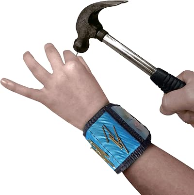 InGenious Magnetic Wristband Tool Holder for Screws Nails Bolts PVC Pockets