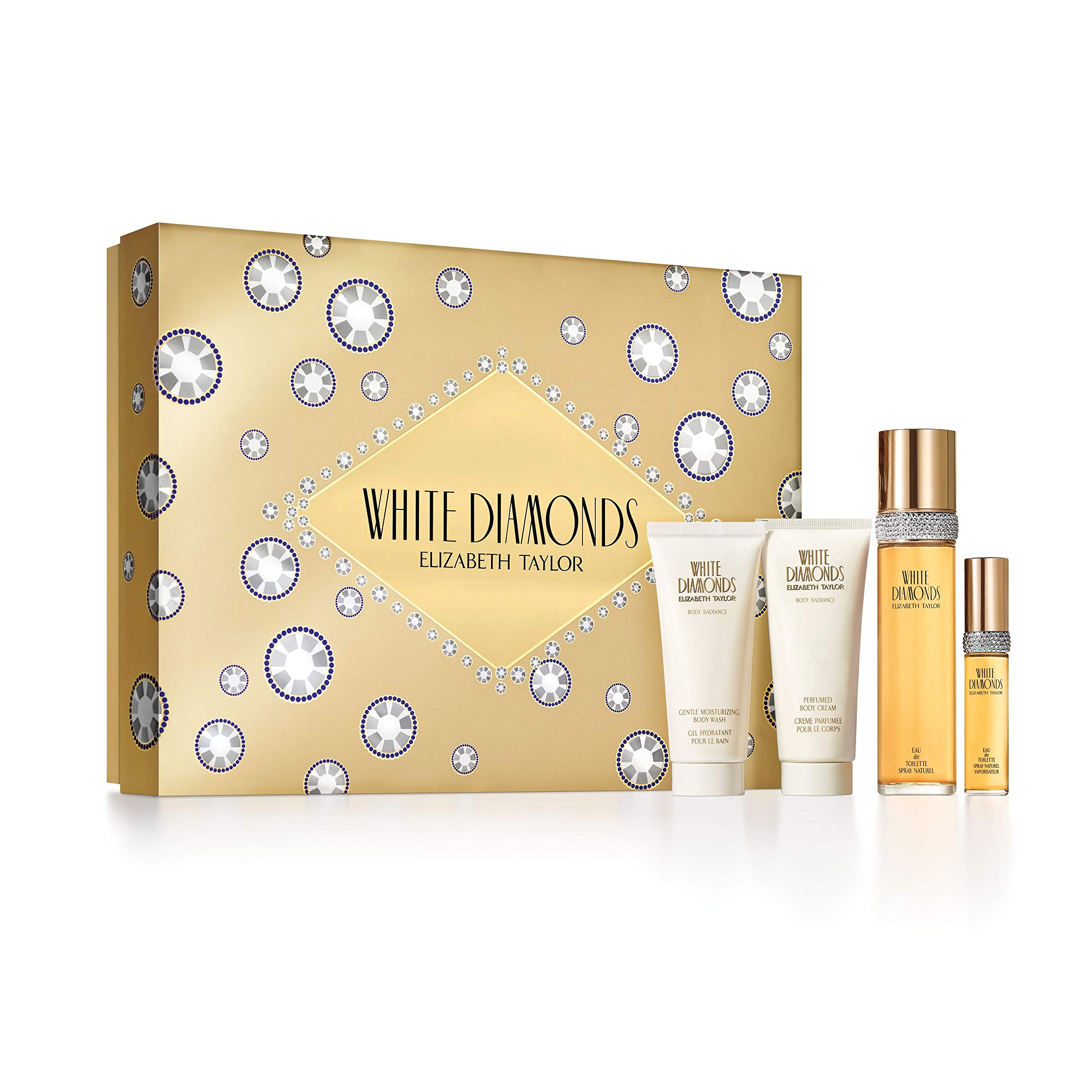 Elizabeth Taylor Ladies Gift Set (Includes 3.3oz Eau De Parfume, Body Lotion, Body Wash, &amp; Eau De Toilette Spray)