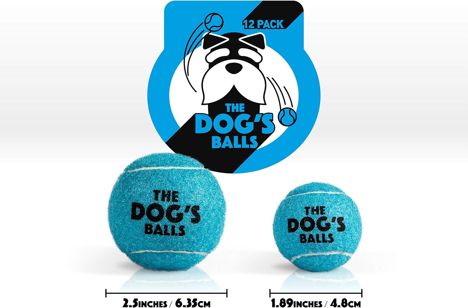Pet Supplies : The Dog's Balls, Dog Tennis Balls, 12-Pack Blue Dog Toy, Premium Strong Dog & Puppy Ball for Training, Play, Exercise & Fetch : 