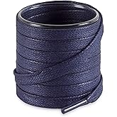 Shoemate Flat Waxed Cotton Shoe Laces for Boots & Dress Shoes, Shoe Strings