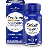 Centrum Age Defy for Men 35 and Over, 60 Tablets​ | High-Potency Multivitamin and Healthy Aging Supplement, Multivitamin with Resveratrol, and Niacin for NAD+ Level Support