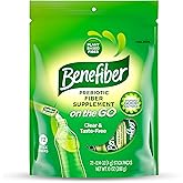 Benefiber Prebiotic Fiber Supplement Powder, Unflavored, 72 Stick Packs | Plant-based Prebiotic Fiber Powder, Sugar-Free, Dissolves Clear and Tasteless, GLP-1 Support for Digestive Health
