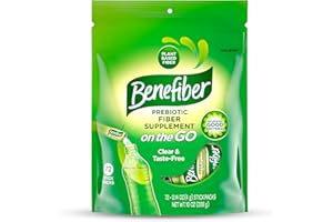 Benefiber On The Go Prebiotic Fiber Supplement Powder for Digestive Health, Daily Fiber, Unflavored - 72 Sticks