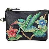Anna by Anuschka Women's Hand Painted Leather Coin Pouch Purse