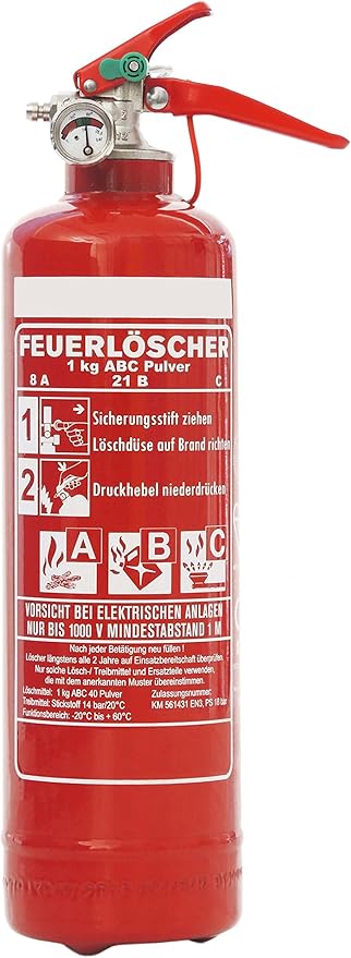 Andris Estintore A Polvere Abc Da 1 Kg Per Auto Normativa En3 Incluso Certificato Di Collaudo Con Marchio Annuale Supporto Per Auto Ed Etichetta Del Simbolo Iso Lingua Italiana Non Garantita Amazon It