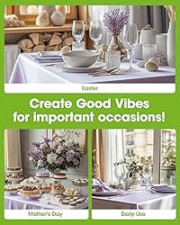 Pureegg Plastic Table Cloth Disposable 10 Pack, 54
