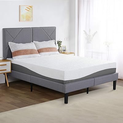 PrimaSleep 10 Inch Wave Gel Infused Memory Foam Mattress, Gray (Twin)