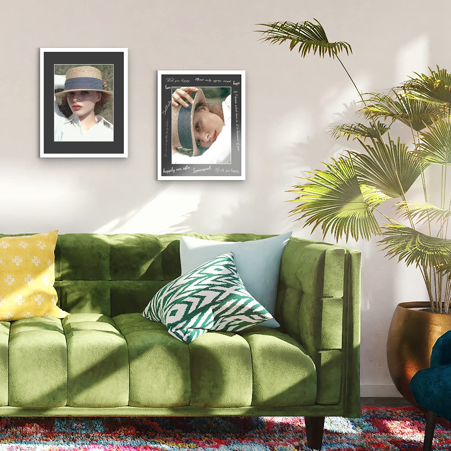 Golden State Art, Complete Pack of 10, Black Pre-Cut 11x14 Photo Mat for 8.5x11 Document with White Core Matte Set. Includes 10 Acid Free Bevel Cut Mattes & 10 Backing Backers Board & 10 Clear Bags