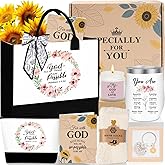 Awfrky Christian Gifts for Women, Faith Based & Religious Gifts for Christian Women, Birthday Christmas Unique Catholic Gift Bible Accessories with Christian Tote Bags