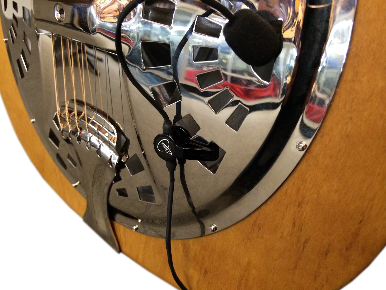 "THE FEATHER" RESONATOR PICKUP With FLEXIBLE MICROGOOSE NECK By Myers