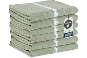 Lane Linen Kitchen Towels Set - 100% Pure Cotton Dish Towels for Kitchen, Super Absorbent Kitchen Hand Towel, Tea Towels, Sof